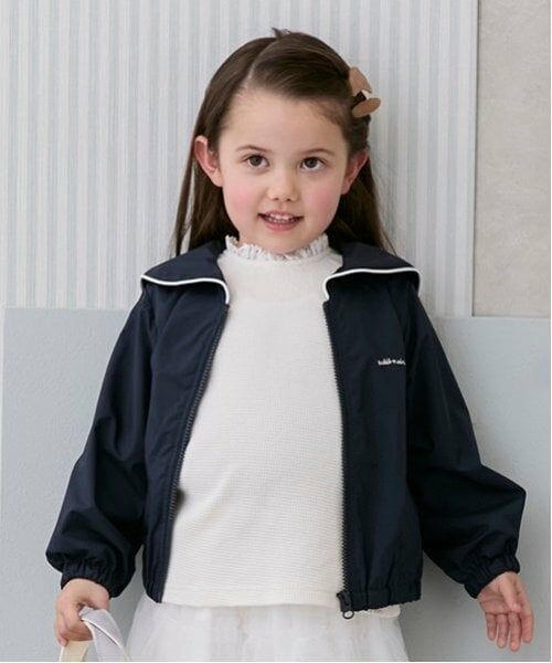 petit main / プティマイン ブルゾン | 【撥水加工】セーラーブルゾン(キッズサイズ)（紺）