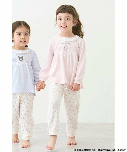 petit main / プティマイン ルームウェア | 【サンリオ】衿フリルパジャマ（ライト ピンク）