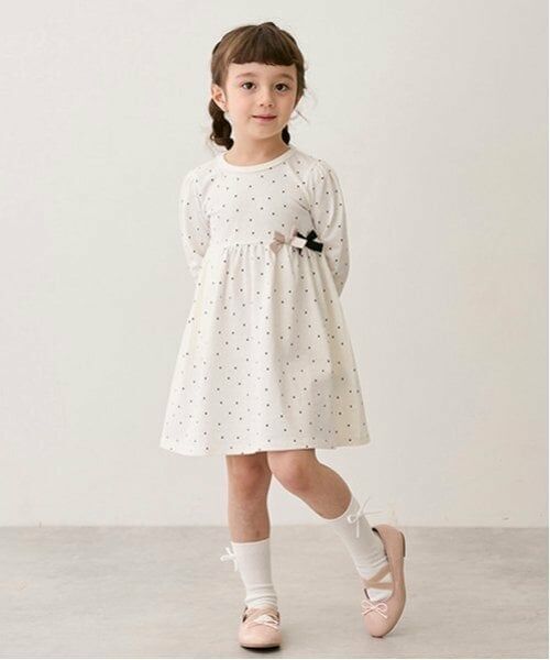 petit main / プティマイン ミニ丈・ひざ丈ワンピース | 【GOODPRICE】アソートワンピ（オフ ホワイト）