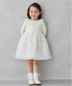 petit main / プティマイン ミニ丈・ひざ丈ワンピース | 【リンク】花刺しゅうワンピース(キッズ)