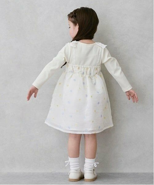 petit main / プティマイン ミニ丈・ひざ丈ワンピース | 【リンク】花刺しゅうワンピース(キッズ) | 詳細2