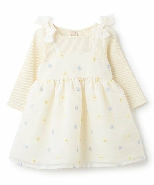 petit main / プティマイン ミニ丈・ひざ丈ワンピース | 【リンク】花刺しゅうワンピース(キッズ) | 詳細4