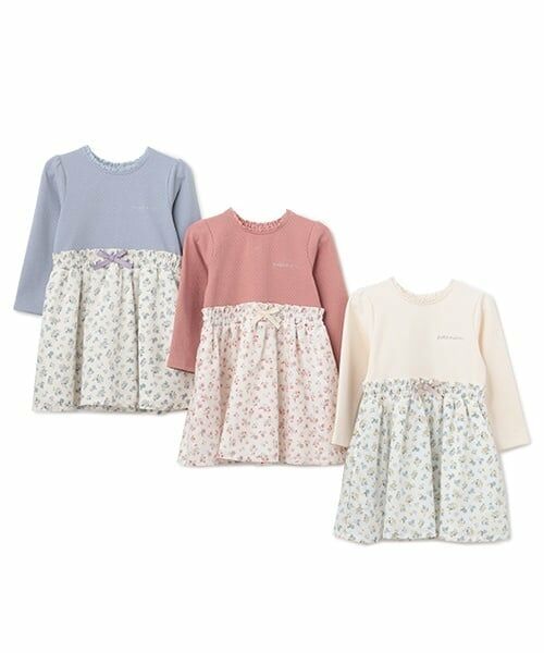 petit main / プティマイン ミニ丈・ひざ丈ワンピース | カット×布帛切り替えワンピース | 詳細14