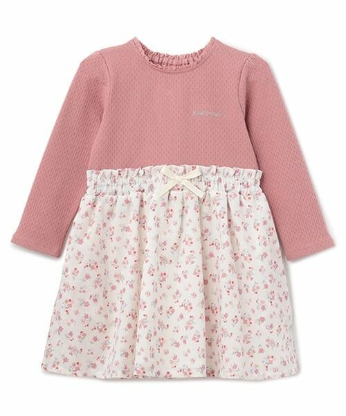 petit main / プティマイン ミニ丈・ひざ丈ワンピース | カット×布帛切り替えワンピース | 詳細4