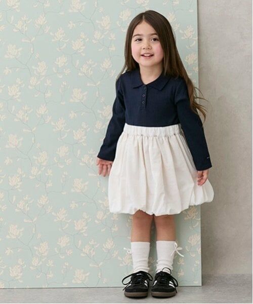 petit main / プティマイン ミニ丈・ひざ丈ワンピース | 【リンク】衿バルーンワンピース(キッズ) | 詳細1