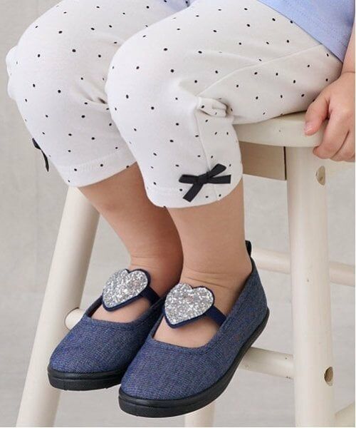 petit main / プティマイン スニーカー | キラキラモチーフシューズ（紺）