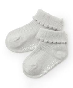 petit main / プティマイン ソックス | パール付きクルーソックス