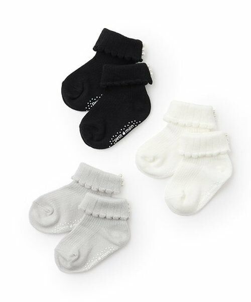 petit main / プティマイン ソックス | パール付きクルーソックス | 詳細5