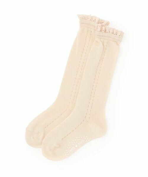 petit main / プティマイン ソックス | レースハイソックス（オフ ホワイト）