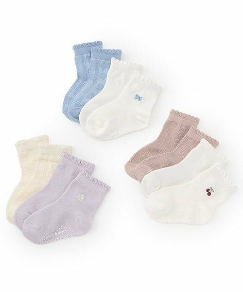 petit main / プティマイン ソックス | 刺しゅう・フロートクルーソックス2P | 詳細7