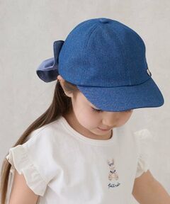 petit main / プティマイン キャップ | 日除けリボン付きキャップ