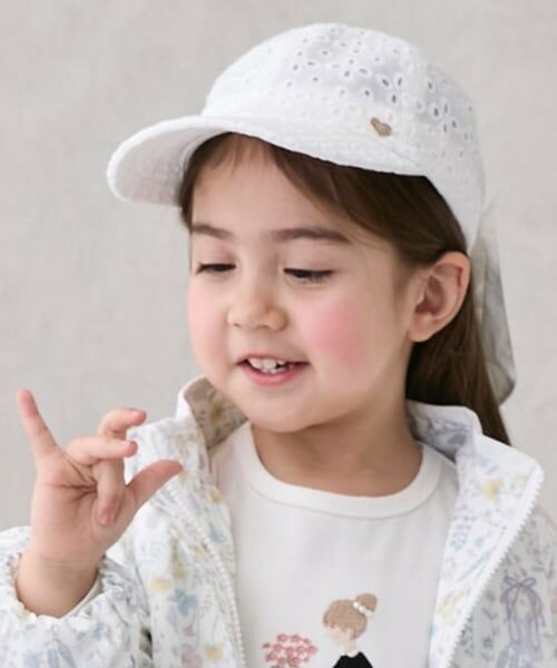 petit main / プティマイン キャップ | 日除けリボン付きキャップ | 詳細2