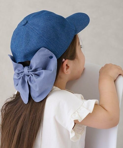 petit main / プティマイン キャップ | 日除けリボン付きキャップ | 詳細4