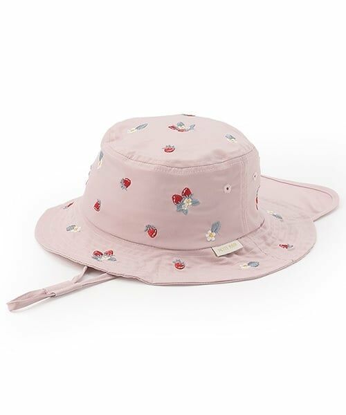 petit main / プティマイン ハット | 【遮熱】刺しゅうバケットハット（ライト ピンク）