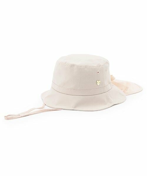 petit main / プティマイン ハット | 【遮熱】日除けつきスカラップハット(ライト ピンク)