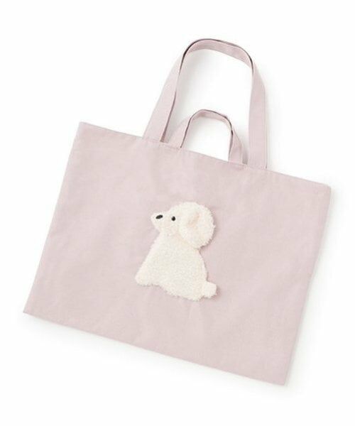 petit main / プティマイン トートバッグ | DOGアップリケレッスンバッグ（ピンク）