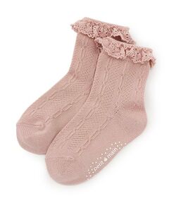 petit main / プティマイン ソックス | レースつきクルーソックス