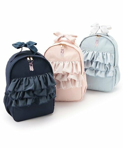 petit main / プティマイン リュック・バックパック | トゥシューズ刺しゅうフリルリュック | 詳細9