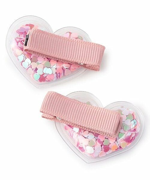 petit main / プティマイン ヘアピン | ハートフレークヘアクリップ2P | 詳細1