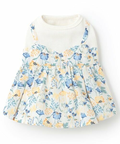 petit main / プティマイン ペットグッズ | 【リンク】【DOG】花柄ドッキングワンピ | 詳細12