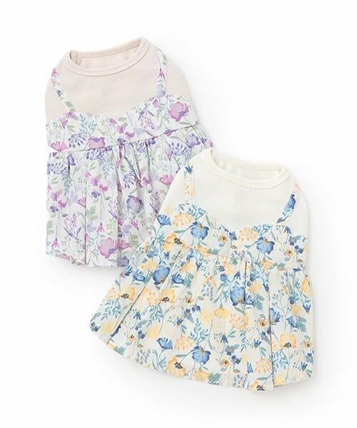 petit main / プティマイン ペットグッズ | 【リンク】【DOG】花柄ドッキングワンピ | 詳細9