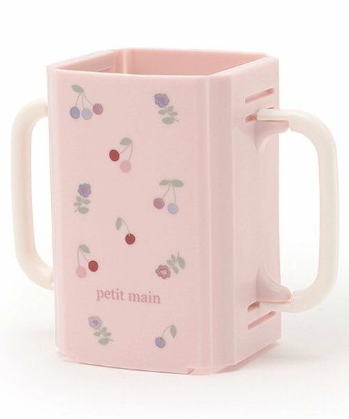 petit main / プティマイン ベビー・キッズグッズ | 折り畳み紙パックドリンクホルダー（ライト ピンク）