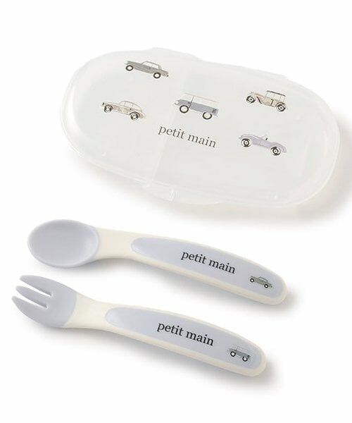 petit main / プティマイン ベビー・キッズグッズ | スプーン・フォークセット（ライト ブルー）