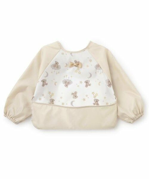 petit main / プティマイン スタイ・ビブ | お食事エプロン（ベージュ）