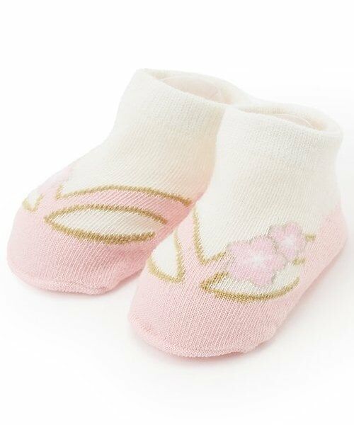 petit main / プティマイン ベビー・キッズウエア | Girls　なりきり足袋風カップソックス（ライト ピンク）