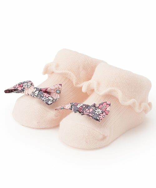 petit main / プティマイン ベビー・キッズウエア | メロウリボンカップソックス（ライト ピンク）