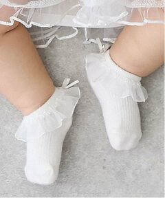 petit main / プティマイン ベビー・キッズウエア | オーガンジーフリルカップソックス