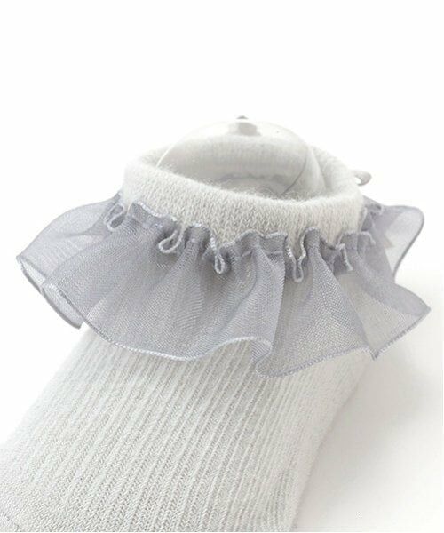 petit main / プティマイン ベビー・キッズウエア | オーガンジーフリルカップソックス | 詳細10