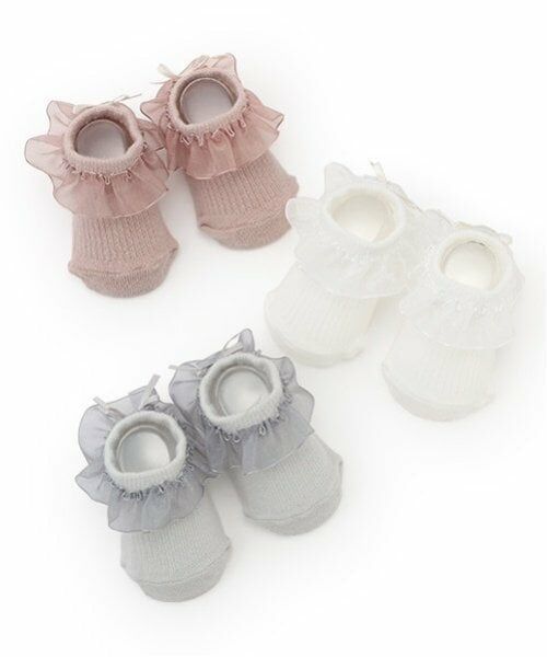 petit main / プティマイン ベビー・キッズウエア | オーガンジーフリルカップソックス | 詳細14