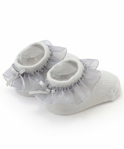 petit main / プティマイン ベビー・キッズウエア | オーガンジーフリルカップソックス | 詳細6