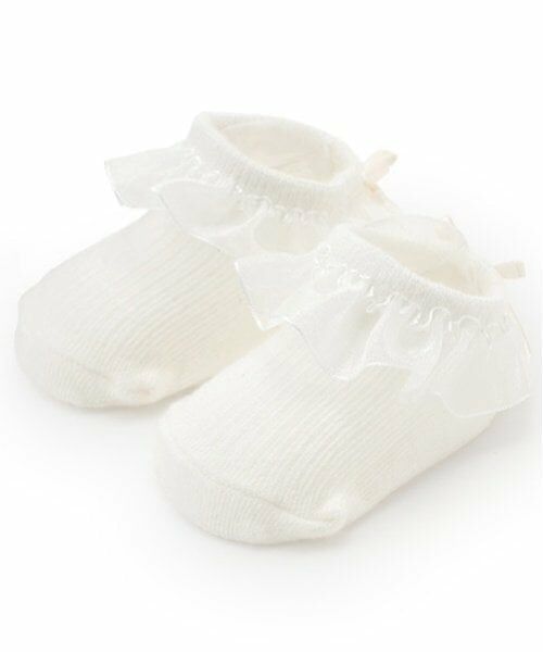 petit main / プティマイン ベビー・キッズウエア | オーガンジーフリルカップソックス | 詳細7