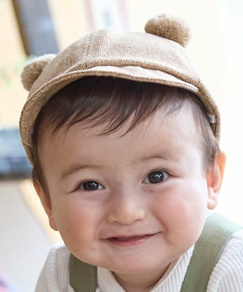 petit main / プティマイン ベビー・キッズグッズ | 耳付きキャップ（ベージュ）