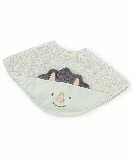 petit main / プティマイン スタイ・ビブ | 【防水】アニマルビックスタイ（ライト グリーン）