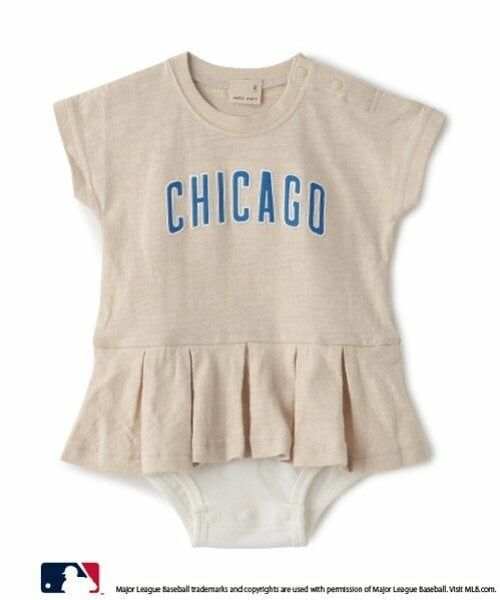 petit main / プティマイン ロンパース | 【MLB】スカートつきロンパース（薄ベージュ）