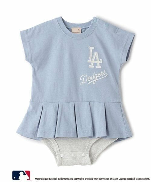 petit main / プティマイン ロンパース | 【MLB】スカートつきロンパース（ブルー）