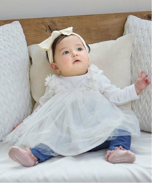 petit main / プティマイン ベビー・キッズウエア | お花チュールOPセット | 詳細1