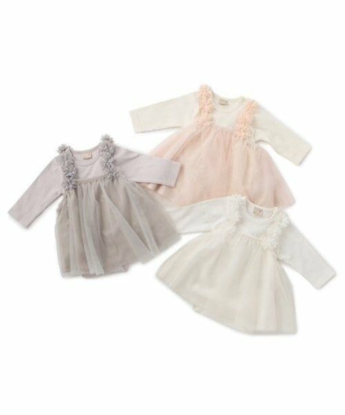petit main / プティマイン ベビー・キッズウエア | お花チュールOPセット | 詳細12