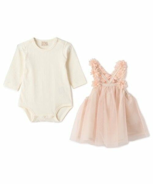 petit main / プティマイン ベビー・キッズウエア | お花チュールOPセット | 詳細5