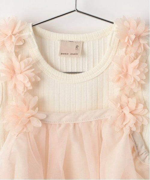 petit main / プティマイン ベビー・キッズウエア | お花チュールOPセット | 詳細6