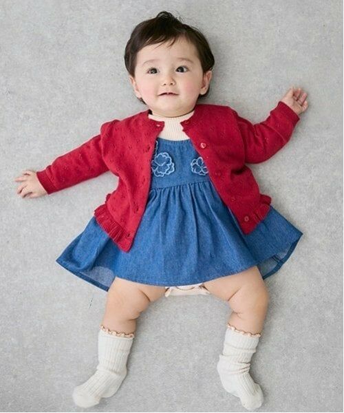 petit main / プティマイン ベビー・キッズウエア | 【リンク】針ぬきカーディガン(ベビー) | 詳細1