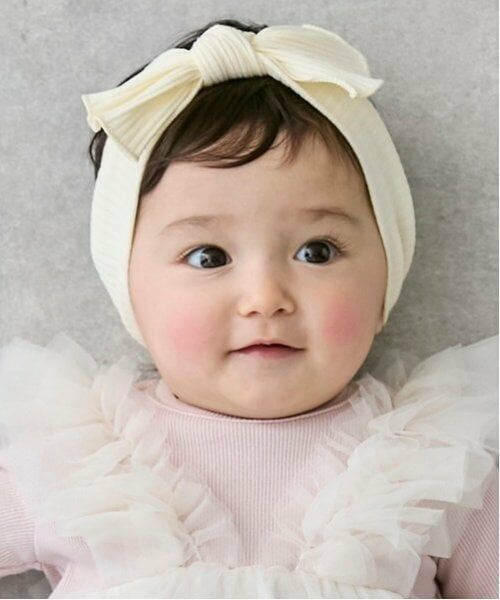 petit main / プティマイン ベビー・キッズグッズ | リボンヘアバンド（アイボリー）