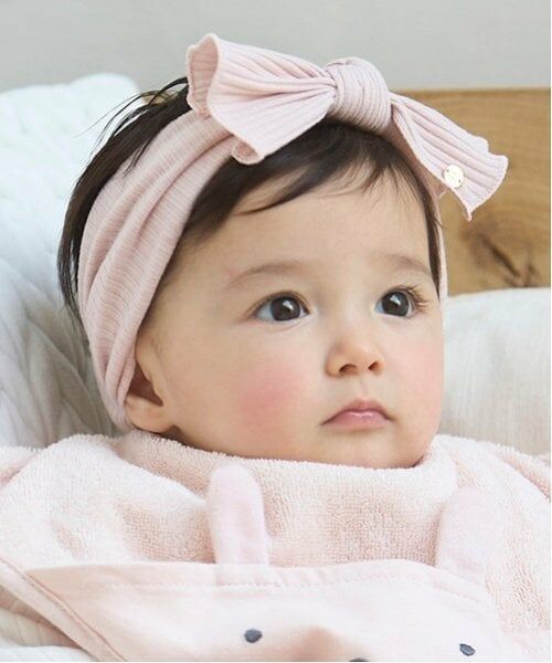 petit main / プティマイン ベビー・キッズグッズ | リボンヘアバンド（ライト ピンク）
