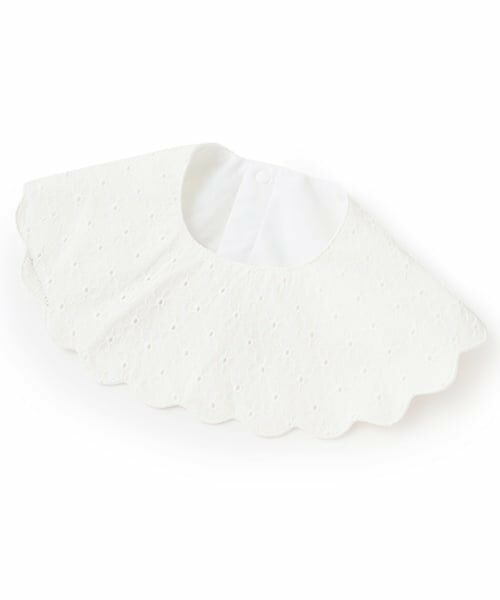 petit main / プティマイン スタイ・ビブ | 【防水】スカラップスタイ（アイボリー）