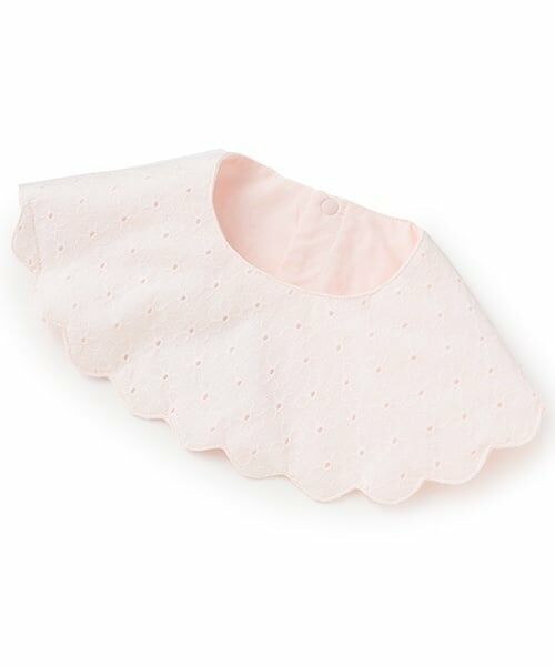 petit main / プティマイン スタイ・ビブ | 【防水】スカラップスタイ（ライト ピンク）