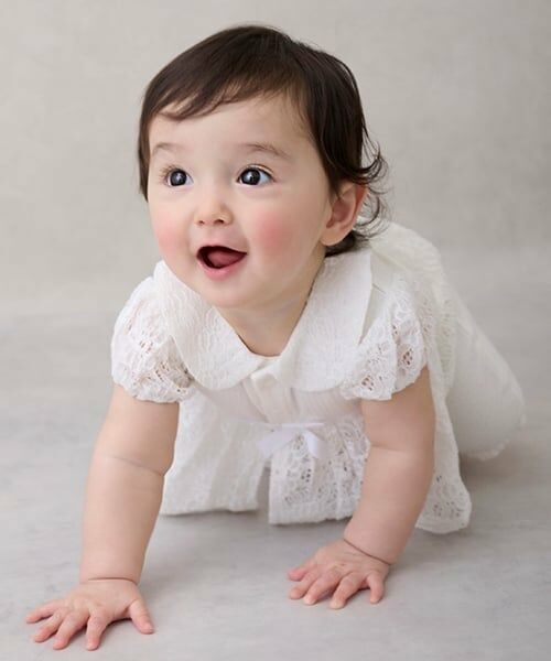 petit main / プティマイン ロンパース | 【弱酸性】レースペプラム半袖2WAYオール | 詳細2