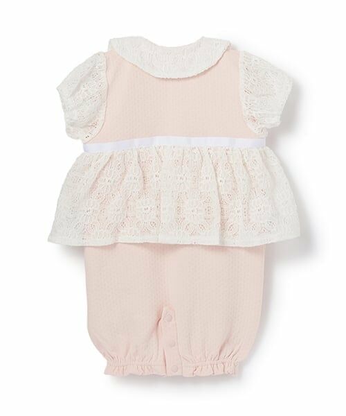 petit main / プティマイン ロンパース | 【弱酸性】レースペプラム半袖2WAYオール | 詳細4